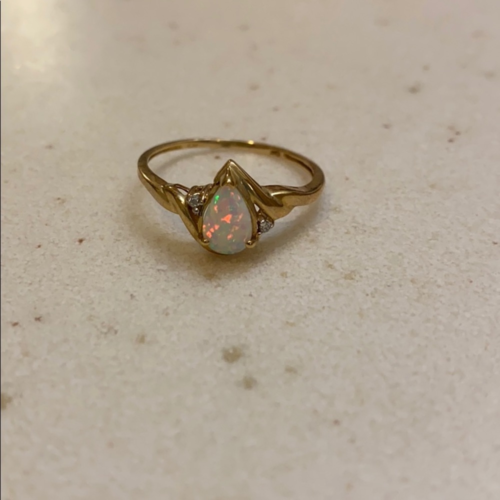 Teardrop Opal Ring